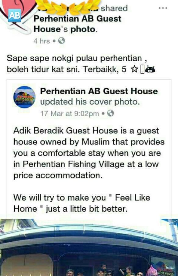 Perhentian Ab Guest House Kampong Pasir Hantu Eksteriør billede